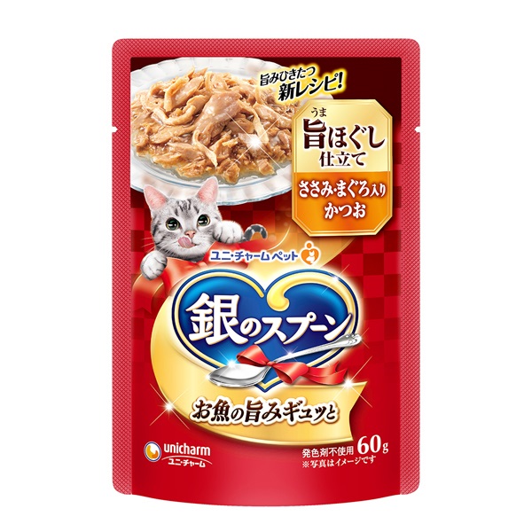 銀のスプーン パウチ 旨ほぐし仕立て ささみ･まぐろ入りかつお 60g ユニ・チャーム(60g)