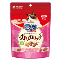 銀のスプーン おいしい顔が見られるおやつ カリカリシーフード&チキン 60g ユニ・チャーム(60g)