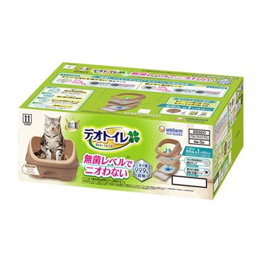 デオトイレ ハーフカバー 本体セット ライトブラウン 1セット Deo-toilet ユニ・チャーム