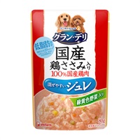 グラン・デリ 国産鶏ささみパウチ ジュレ 成犬用 緑黄色野菜入り 80g Gran-Deli ユニ・チャーム(80g)