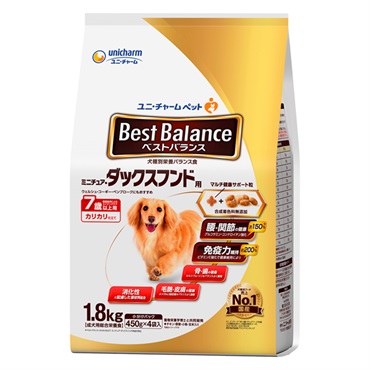ベストバランス カリカリ仕立て ミニチュア・ダックスフンド用 7歳以上用 1.8kg Best Balance ユニ・チャーム