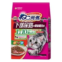 ねこ元気 下部尿路の健康維持用 1歳～10歳頃まで まぐろ･かつお･白身魚入 1.6Kg ユニ・チャーム(1.6Kg)