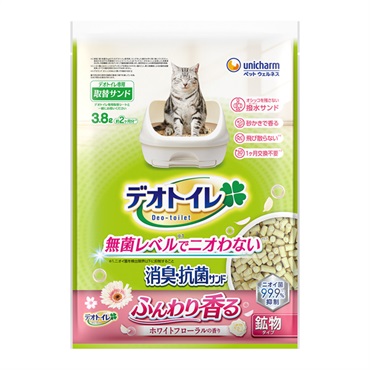デオトイレ ふんわり香る消臭・抗菌サンド ホワイトフローラルの香り 3.8L Deo‐toilet ユニ・チャーム