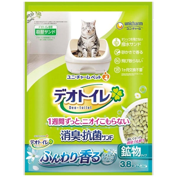 デオトイレふんわり香る消臭・抗菌サンド 3.8L  ユニ・チャーム(ふんわり香る消臭・抗菌サンド)