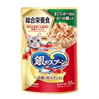 銀のスプーン パウチ 総合栄養食 まぐろ･かつおにかつお節入り 55g ユニ・チャーム(55g)