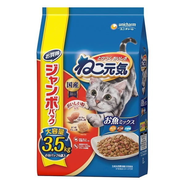 ねこ元気 お魚ミックス まぐろ･かつお･白身魚入り 3.5kg ユニ・チャーム(3.5kg)
