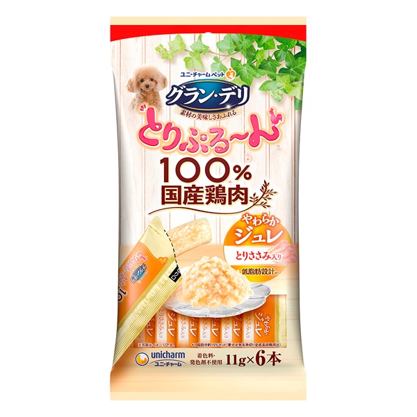 グラン・デリ とりぷる～ん やわらかジュレ とりささみ入り 11g×6本 Gran-Deli ユニ・チャーム(11g×6本)
