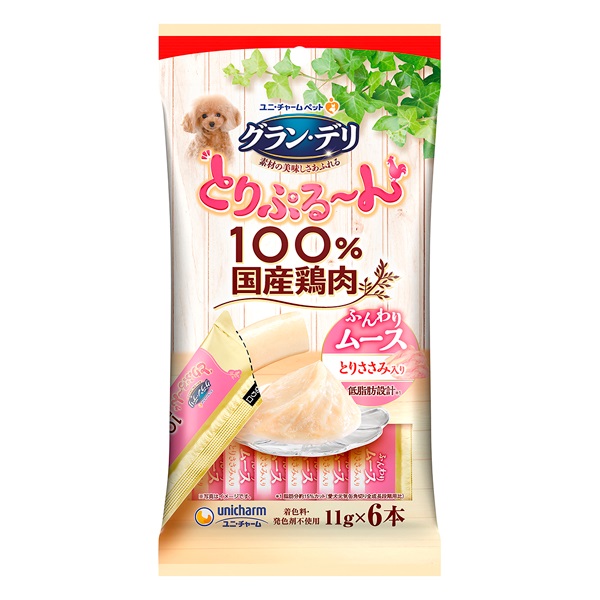 グラン・デリ とりぷる～ん ふんわりムース とりささみ入り 11g×6本
