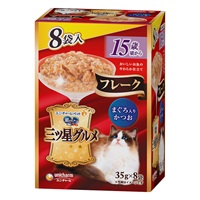 銀のスプーン 三ツ星グルメ パウチフレーク 15歳頃から まぐろ入りかつお 35g×8袋 ユニ・チャーム(35g×8袋)