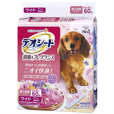 デオシート消臭＆フレグランスフローラルシャボンの香り Deo sheet ユニ・チャーム(ワイド６０枚)
