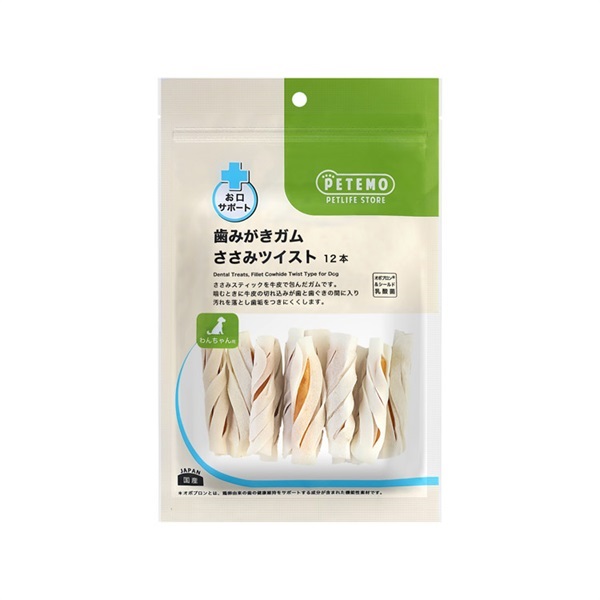 歯みがきガム PETEMO(ささみツイスト 12本)