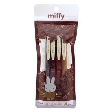 ビーエスエス ミッフィー 限定デザイン サラサナノ 4色パック × 6種デザイン コンプセット [01] | ビーエスエス ミッフィー ジェルボールペン サラサナノ4色