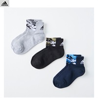 adidas 前グラフィックショート丈ソックス3足組(3足組-19-21cm)