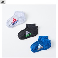 adidas トドラー甲メッシュスニーカー丈ソックス3足組 13cm-19cm 子供(3足組-13-19cm)