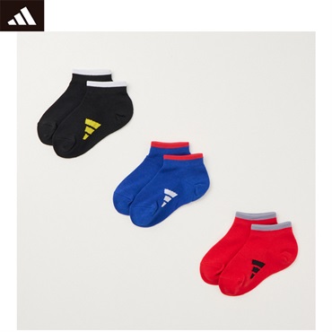 adidas(アディダス) サイドロゴスニーカー丈ソックス 3足組 キッズ 男の子