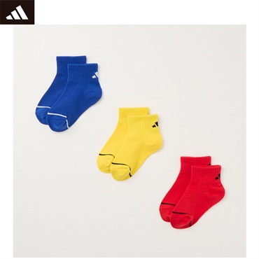 adidas(アディダス) バッグロゴショート丈ソックス 3足組 キッズ 男の子