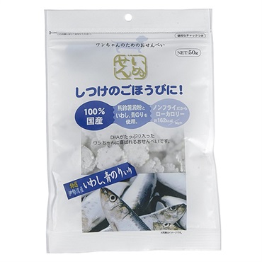 いぬせん 伊勢湾産いわし青のり入り 50g アラタ