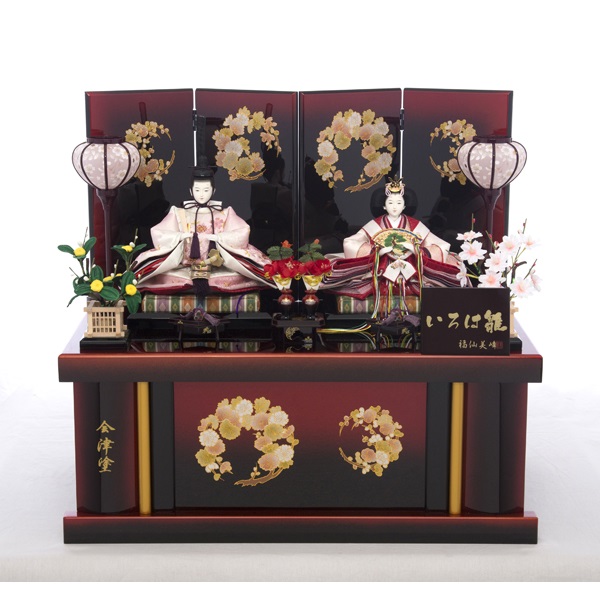 福仙 親王収納飾り「いろは雛 まどか」 4532365173052 ひな人形 雛人形