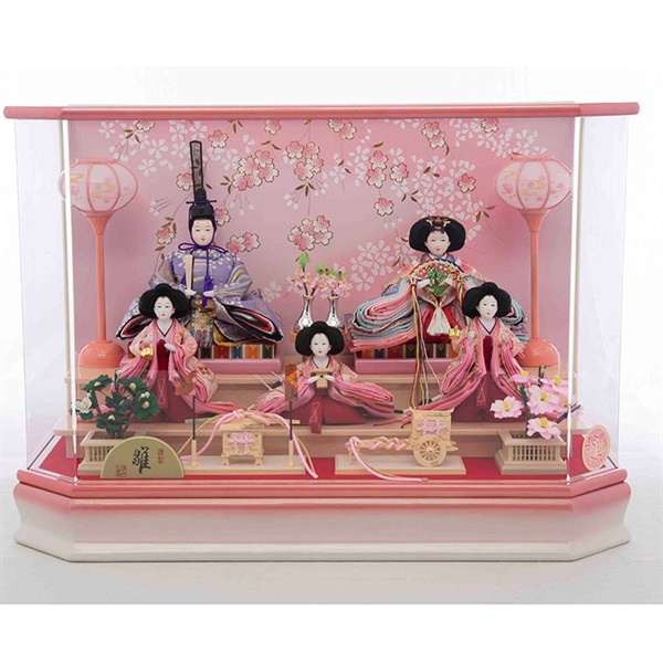福仙 五人ケース飾り「桃花」 4532365173144 ひな人形 雛人形 | イオン