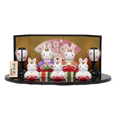 雛人形（福仙） 福仙 錦彩うさぎ平飾り雛 4532365202134 ひな人形 雛人形 | イオン