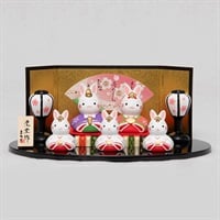 雛人形（福仙） 福仙 錦彩うさぎ平飾り雛 4532365202134 ひな人形 雛人形 | イオン