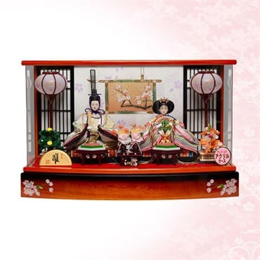 福仙 親王ケース飾り「みやび」 4532365203186 ひな人形 雛人形