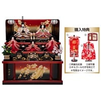 三段収納飾り「いろは雛 さくら」購入特典付き4532365213031 ひな人形