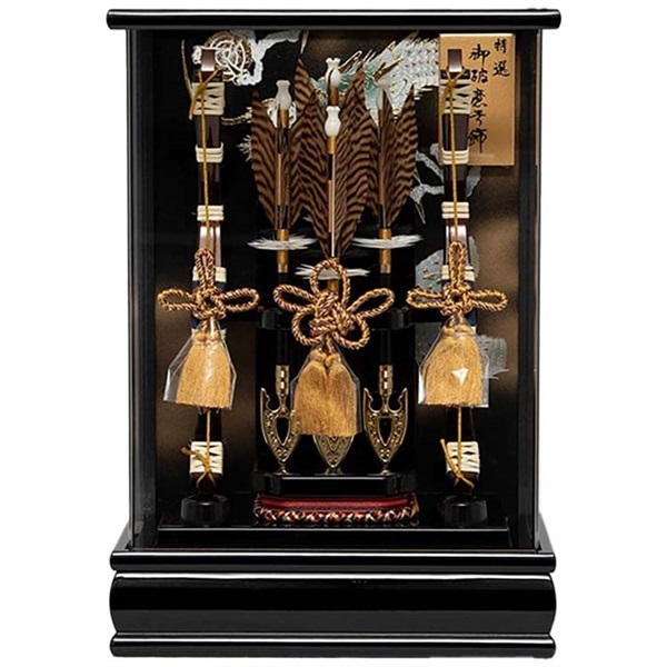 【展示品限り】正月飾り　破魔弓　ケース飾り　※閉店セール　Y14 福仙 破魔弓ケース飾り 「蒼」 4532365221517 | イオンスタイル