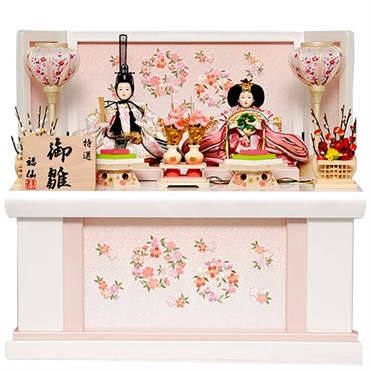 福仙 親王収納飾り「白桃香」 4532365223016 ひな人形 雛人形 RKT