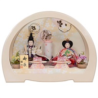 福仙 親王ケース飾り 「真白」 4532365233077 ひな人形 雛人形 RKT