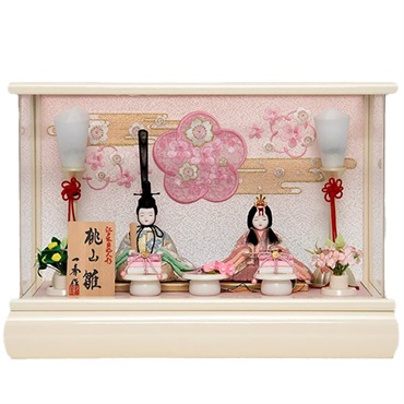 福仙 木目込親王ケース飾り「一秀作 白梅」 4532365233152 ひな人形