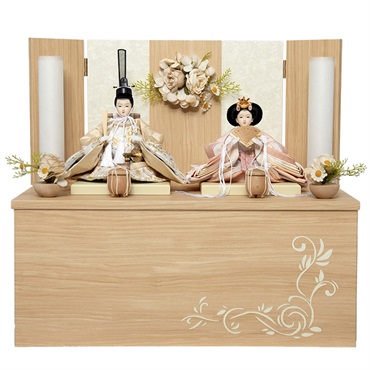 福仙 親王収納飾り「花 -hana-」（灯り付き） 4532365263012 ひな人形