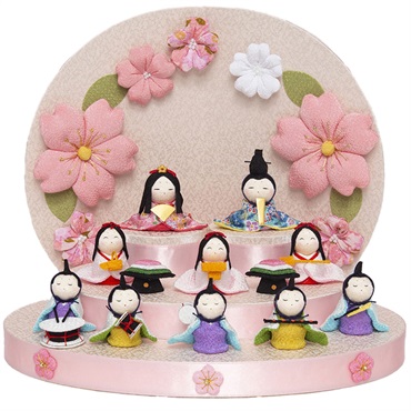 福仙 花円雛10人揃い 4533576018385 ひな人形 雛人形 | イオンスタイル