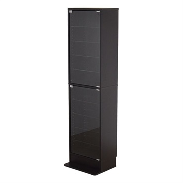 コレクションラック　深型ハイタイプ(ダークブラウン)