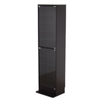 コレクションラック　深型ハイタイプ(ダークブラウン)