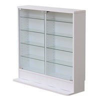 コレクションラック　浅型ロータイプ(ホワイト)