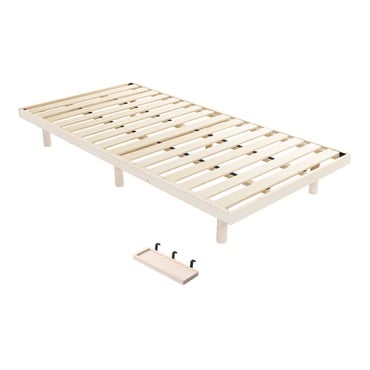 簡易宮セット】パイン材高さ3段階調整脚付きすのこベッド【Lilitta