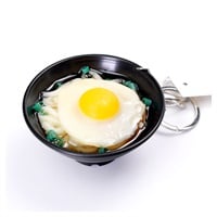 食品サンプルキーホルダー 麺類(玉子うどん)