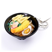 食品サンプルキーホルダー 麺類(天ぷらうどん)