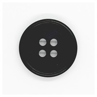 4ツ穴ボタン 18mm AN‐1(#08M/黒マット)