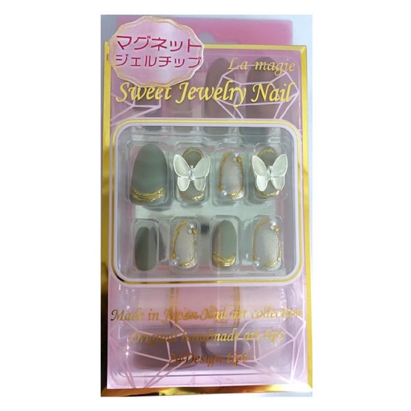 マグネットネイル ２４本セット マグネットネイル チップ24枚 粘着剤両面テープ24枚 ラ・マジィ La