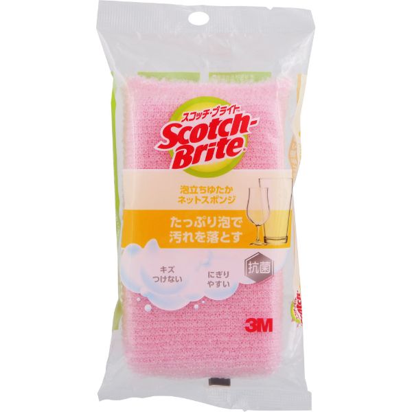 スコッチブライト 泡立ちゆたか ネットスポンジ ピンク 10g スコッチ・ブライト Scotch‐Brite スリーエム ジャパン(4547452956548)