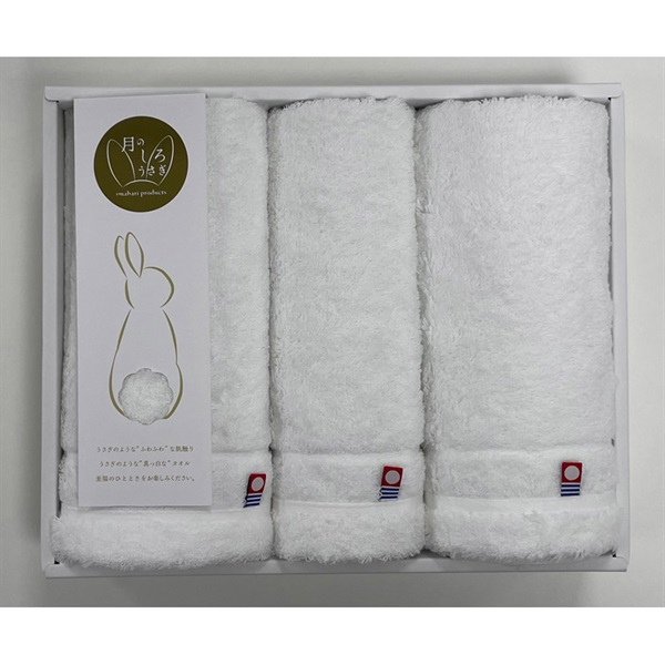 日本製 今治産 昭和西川 タオルギフト つきのしろうさぎ