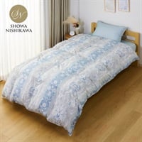 昭和西川　羽毛ふとん ダックダウン90％(ブルー-シングルロング)