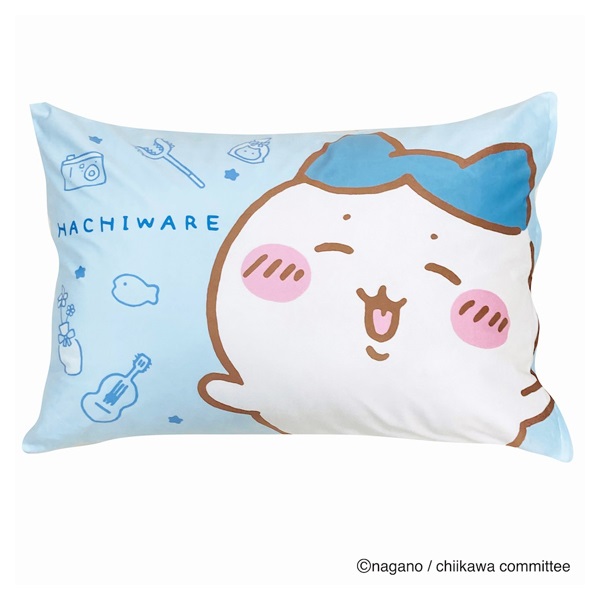 枕カバー ちいかわ 43×63cm(ライトブルー／ハチワレ)