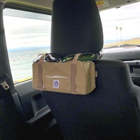 ティッシュカバー＆サングラス　サンドカーキ　カー用品(サンドカーキ)