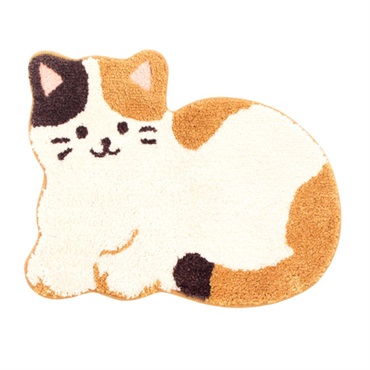 ファンディットアニマル 洗えるマット みけねこ
