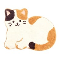 ファンディットアニマル 洗えるマット みけねこ(ベージュ)