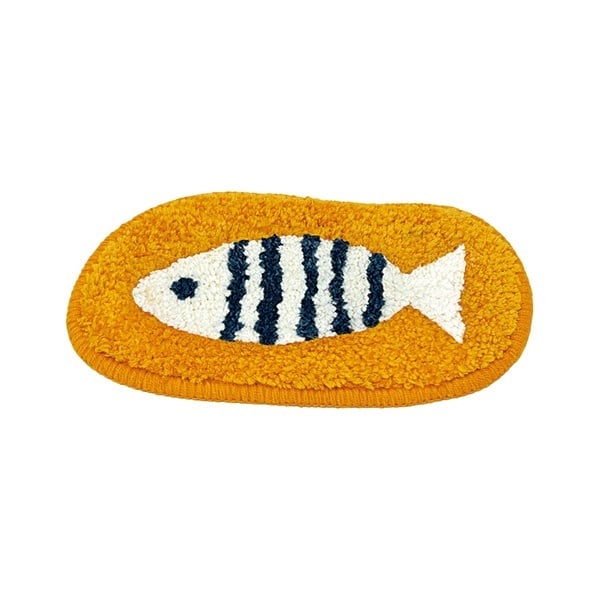 もこもこアイランド nook mat Sサイズ(オレンジ／Fish)