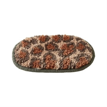 もこもこアイランド nook mat Sサイズ(ブラウン／Leopard)